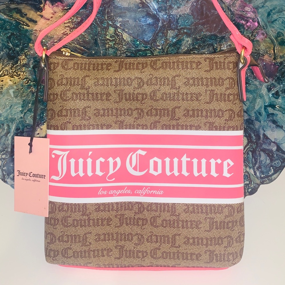 Juicy Couture Billboard Pink Brown Messenger Bag